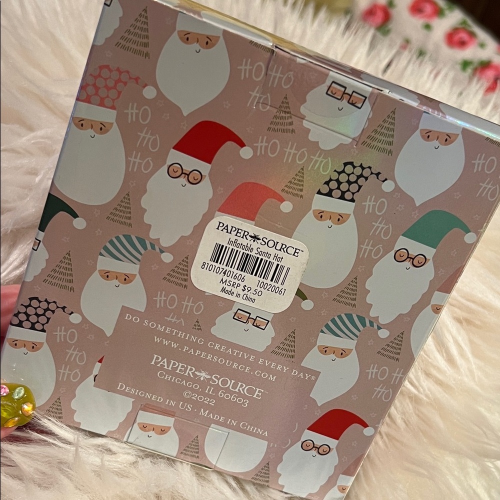 Paper Source Inflatable Santa Hat & Beard - Red and White - Picture 6 of 10